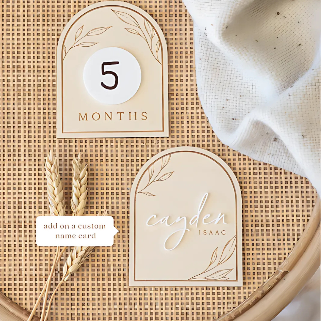 Arched Boho Milestone Cards