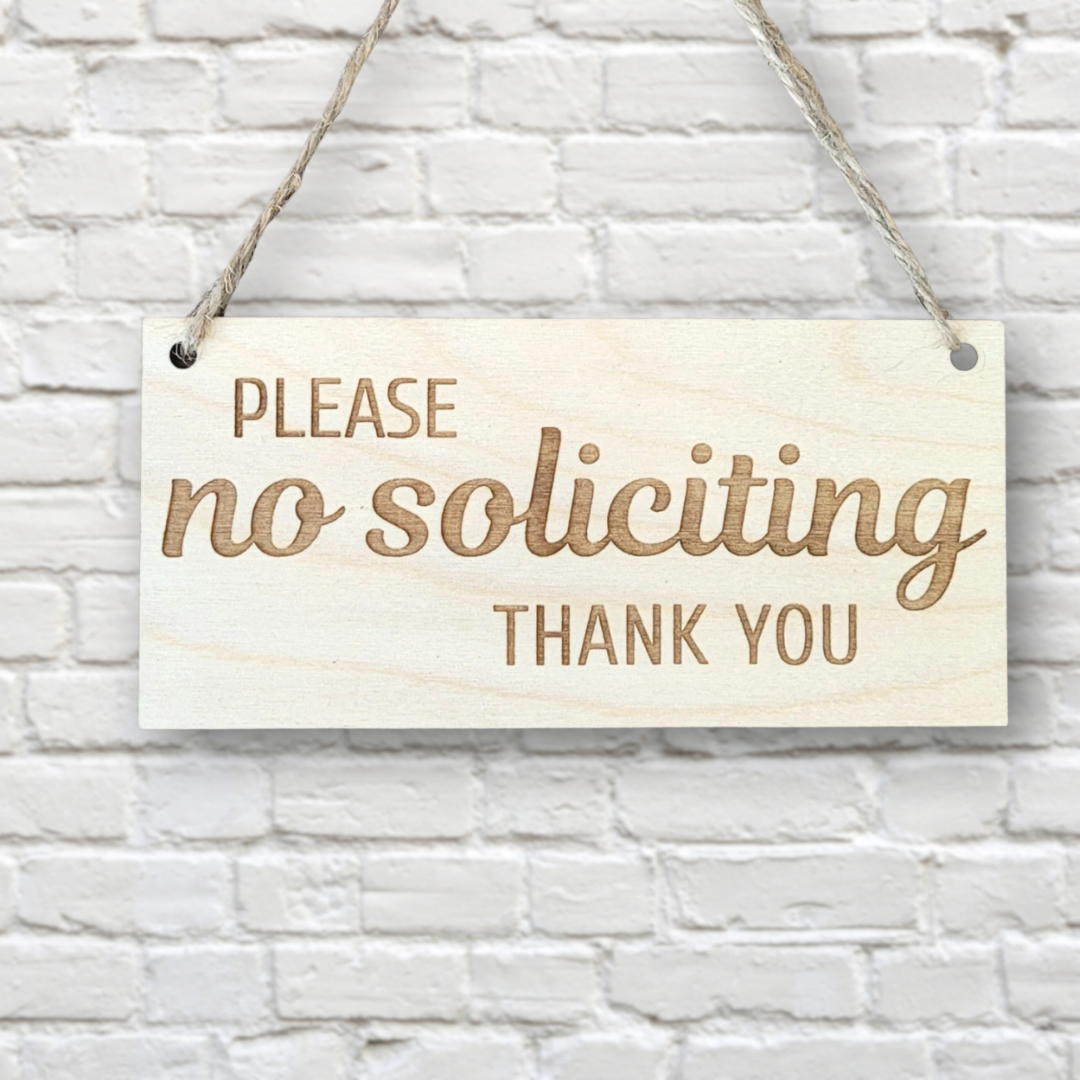 No Soliciting Sign