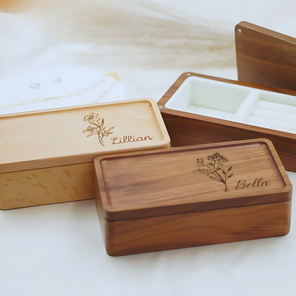 Personalized Wood Jewelry Box