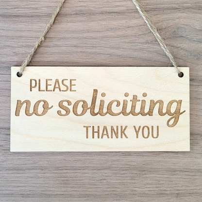 No Soliciting Sign