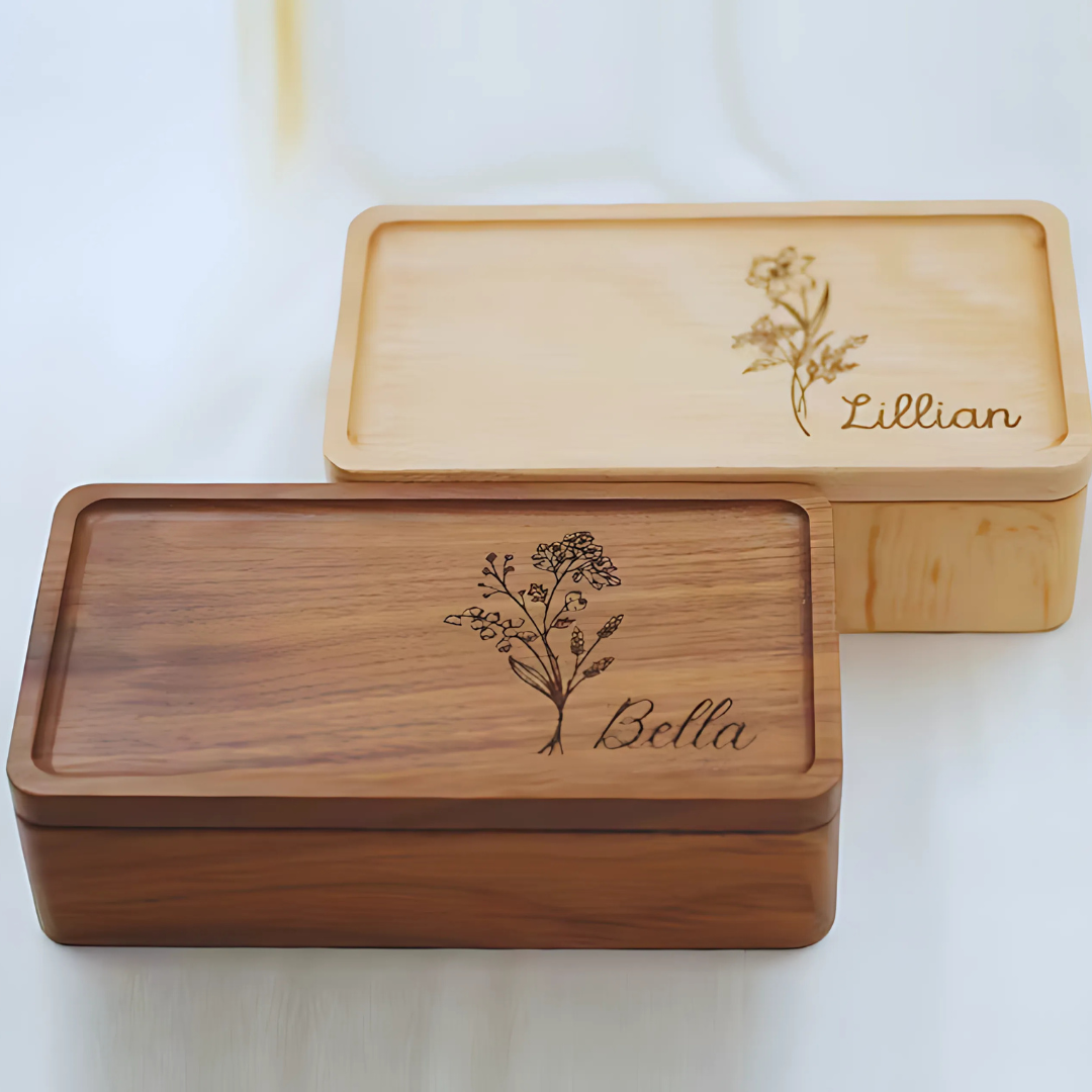 Personalized Wood Jewelry Box