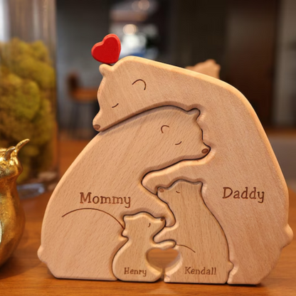 Wooden Bear Family Puzzle