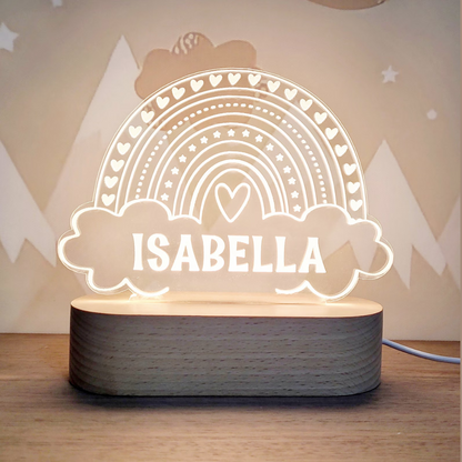 Personalized Night Light Rainbow