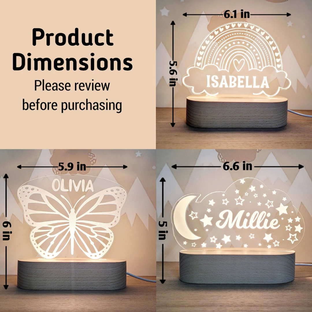 Personalized Night Light Butterfly