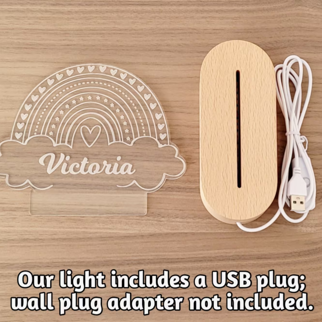 Personalized Night Light Rainbow