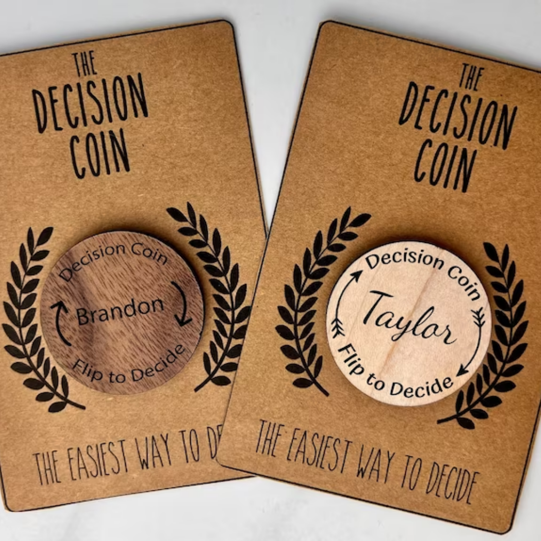 Wooden Decision Maker Coin