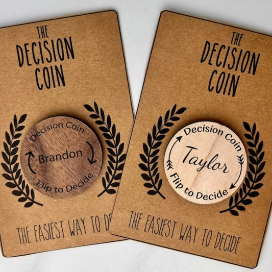 Wooden Decision Maker Coin