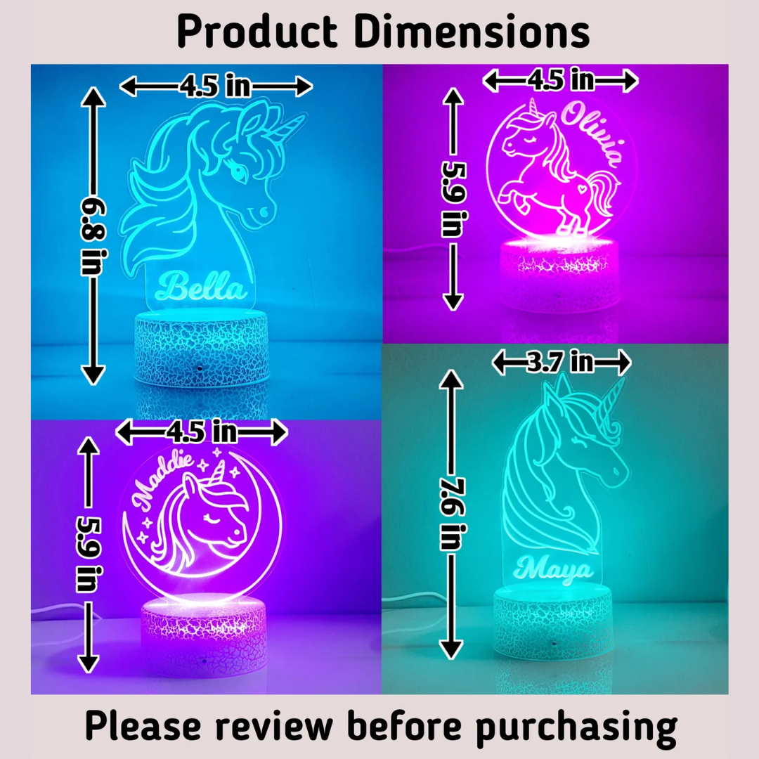 Custom Unicorn Night Light