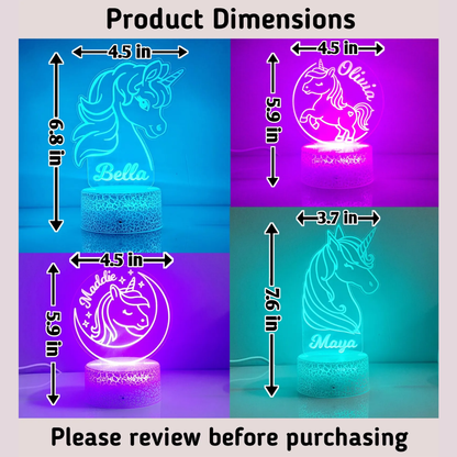 Custom Unicorn Night Light