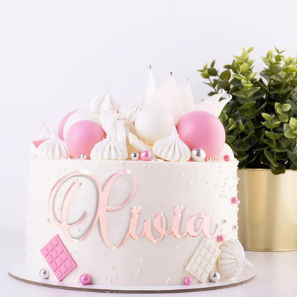 Name Cake Charm Topper